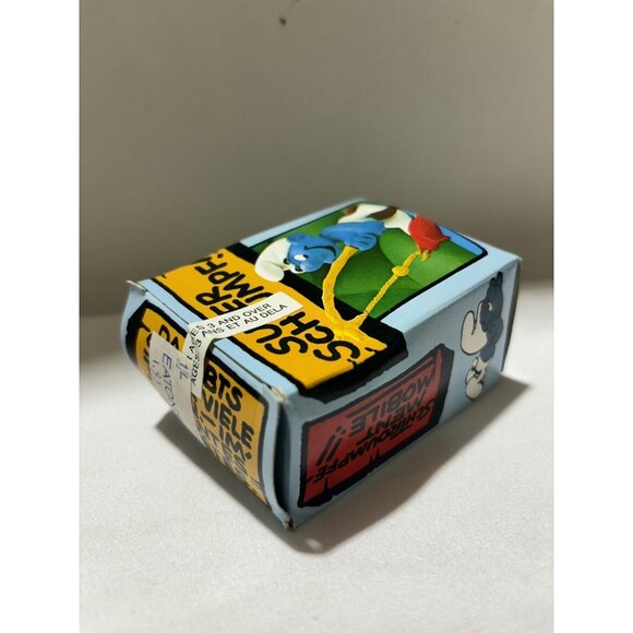 1980’s Super Smurf Fisherman Figure Angler Toy Sealed Box, Schleich Peyo Vintage - Picture 3 of 3